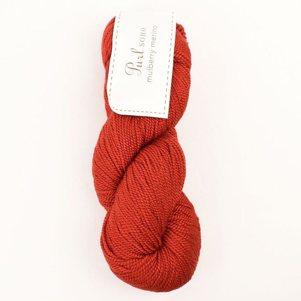 Purl Soho Mulberry Merino Yarn Skein 247 Yards Color Paprika Red